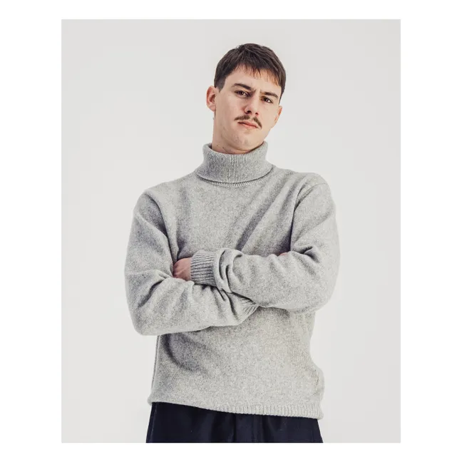 Pullover Michel Superfeine Merinowolle | Grau Meliert