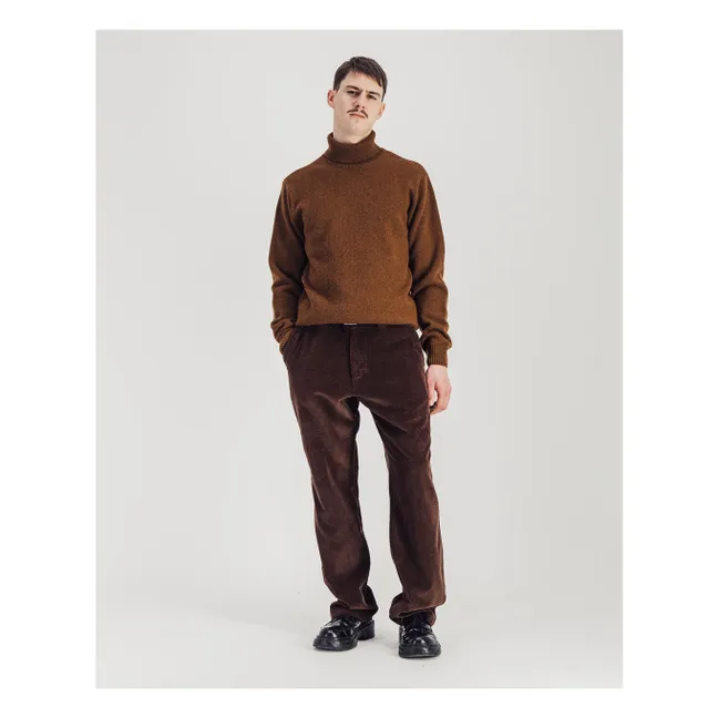 Michel Superfine Merino Wool Sweater | Rust