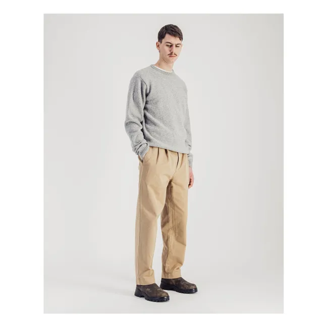 Pullover Jonas Superfeine Merinowolle | Grau Meliert