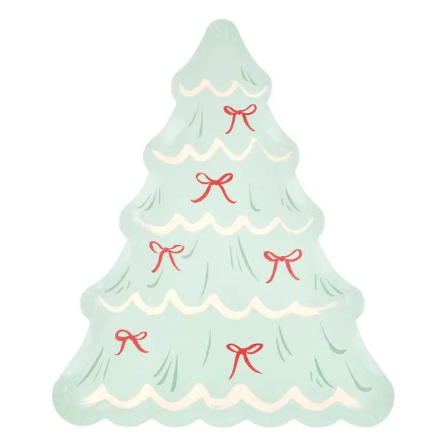 Christmas Tree Plates - Set of 8