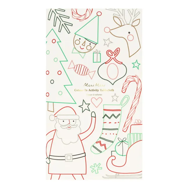 Nappe de Noël à colorier
