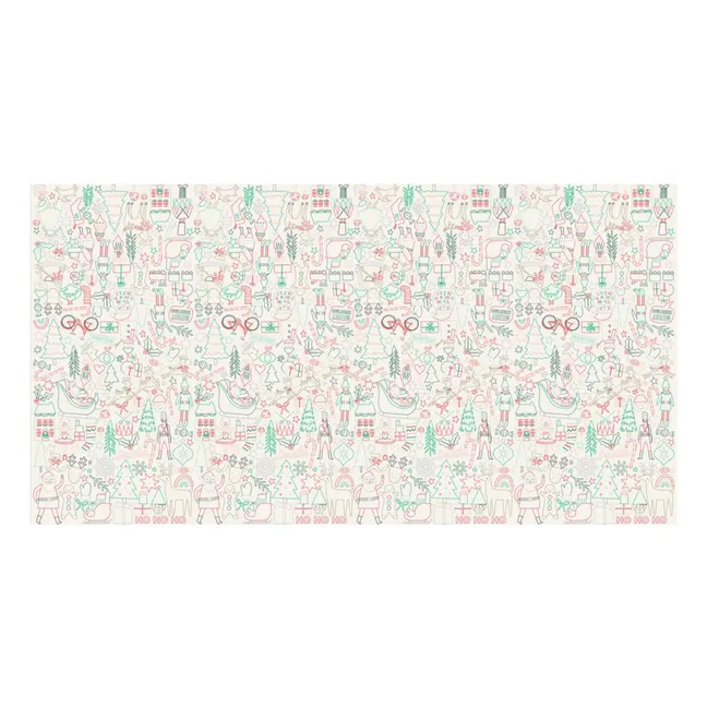 Nappe de Noël à colorier