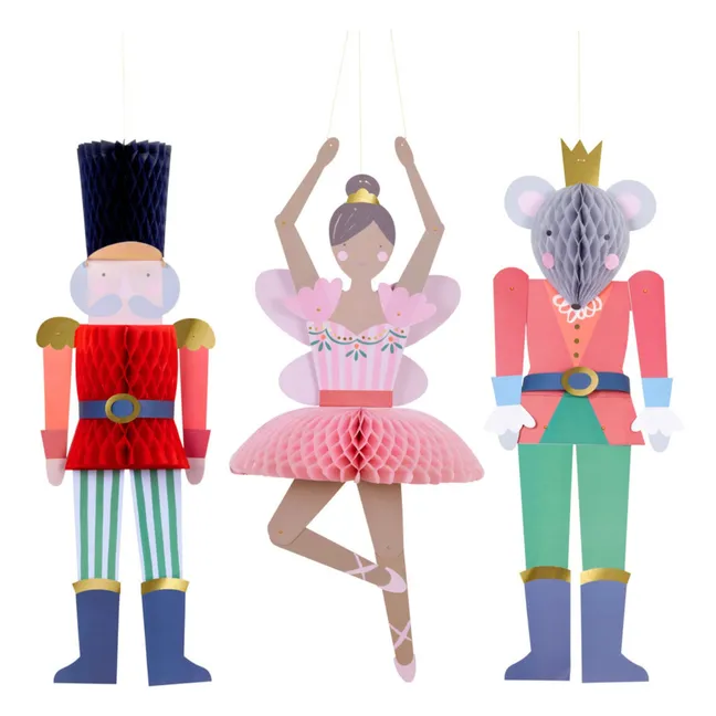 Giant Nutcracker hanging decorations - Set of 3