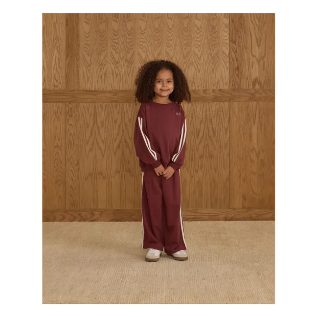 Mini piping jogger | Burgundy