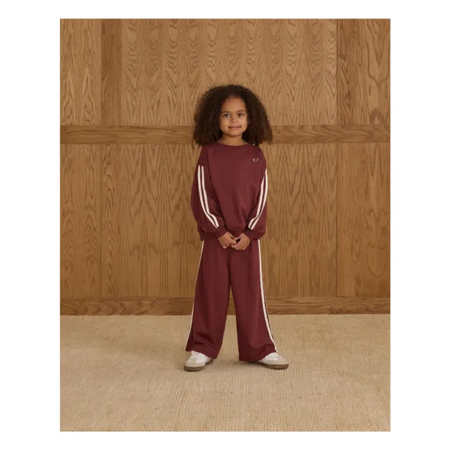 Mini piping jogger | Burgundy