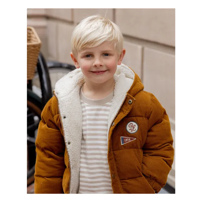 Doudoune Velours Côtelé | Ocre