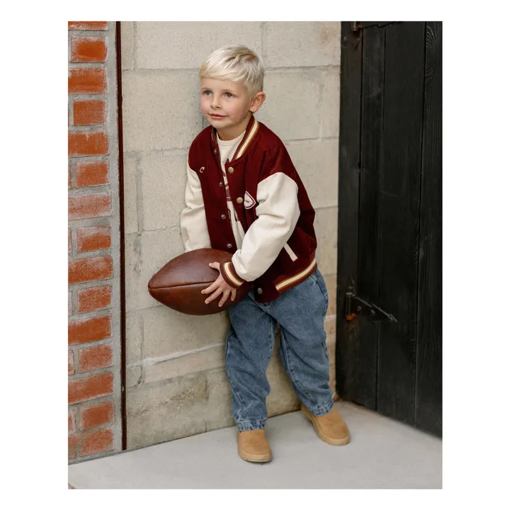 Bomber Varsity Velours Côtelé | Bordeaux- Image produit n°7