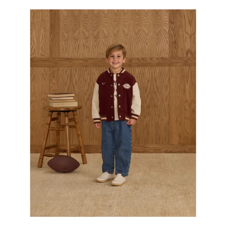 Bomber Varsity Velours Côtelé | Bordeaux- Image produit n°2