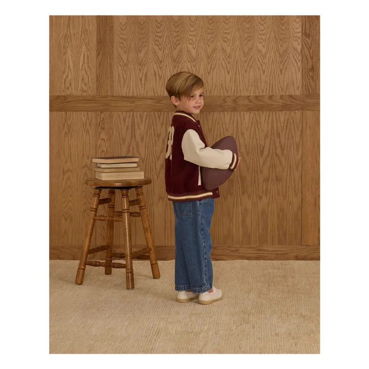 Bomber Varsity Velours Côtelé | Bordeaux- Image produit n°4