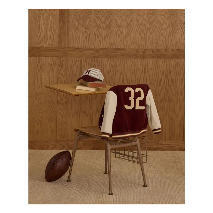Bomber Varsity Velours Côtelé | Bordeaux- Image produit n°6
