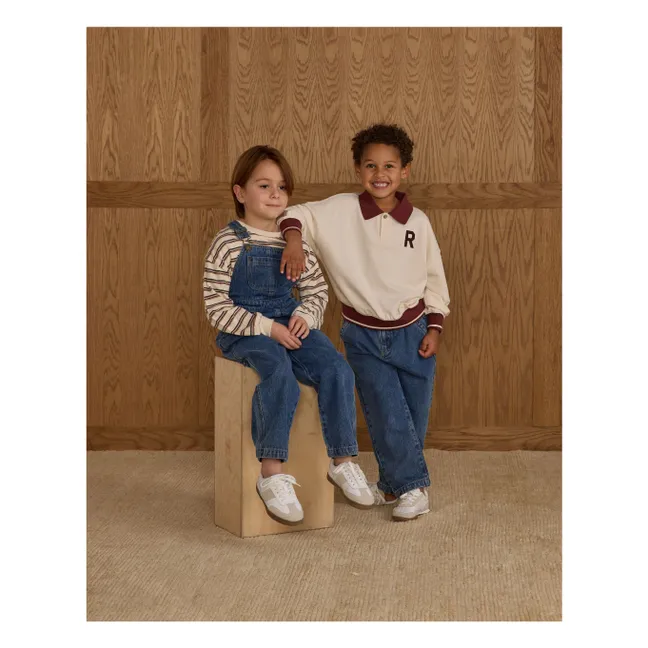 Polo neck sweatshirt | Ecru