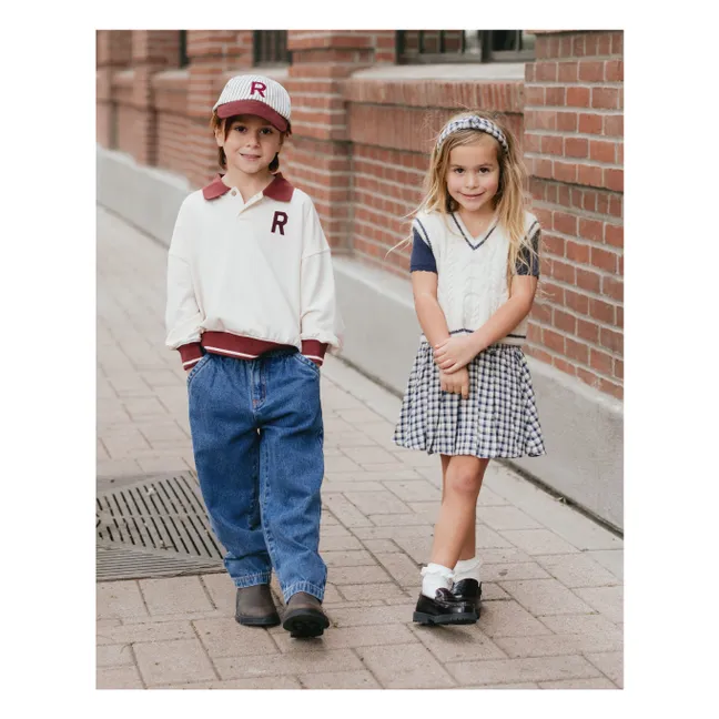 Sweat Col Polo | Ecru