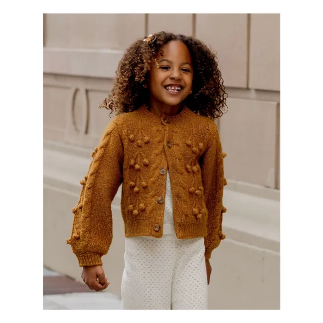 Strickjacke Bobble | Ocker