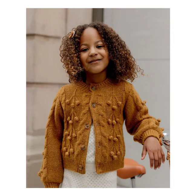 Strickjacke Bobble | Ocker