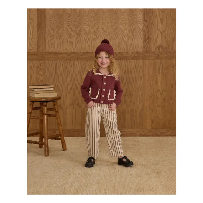 Mini Knit Cardigan | Burgundy