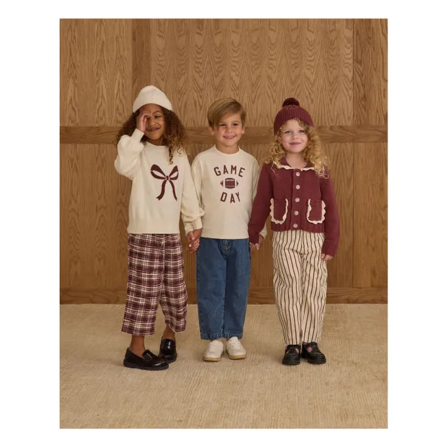 Mini Knit Cardigan | Burgundy