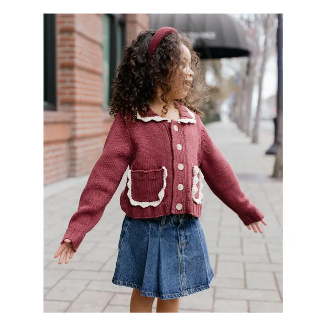 Mini Knit Cardigan | Burgundy