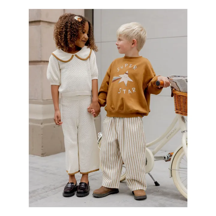 Pointelle pants | Ecru- Product image n°3