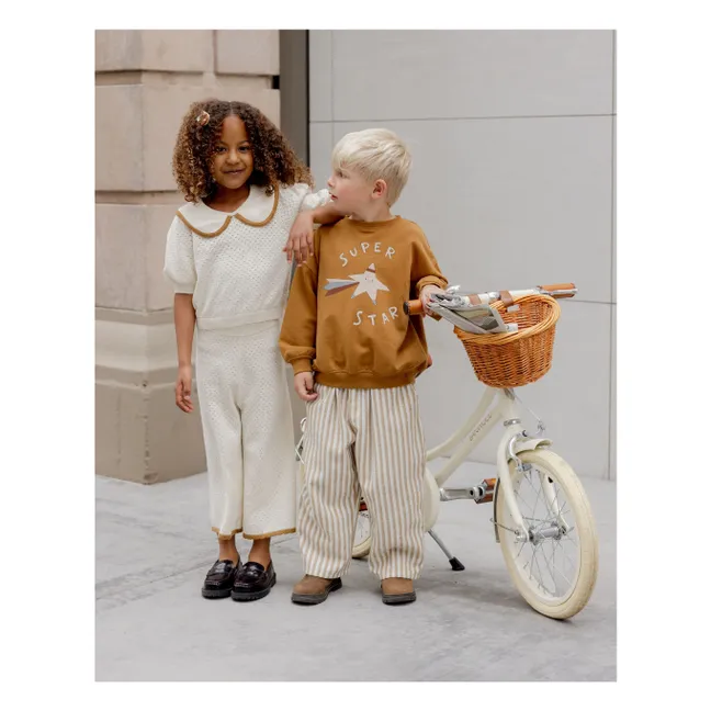 Pointelle pants | Ecru