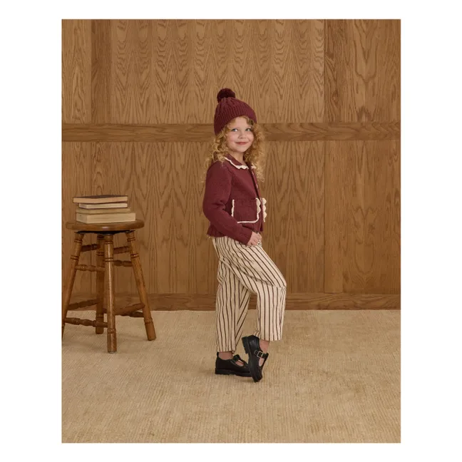 Barrel Pants Stripes | Ecru