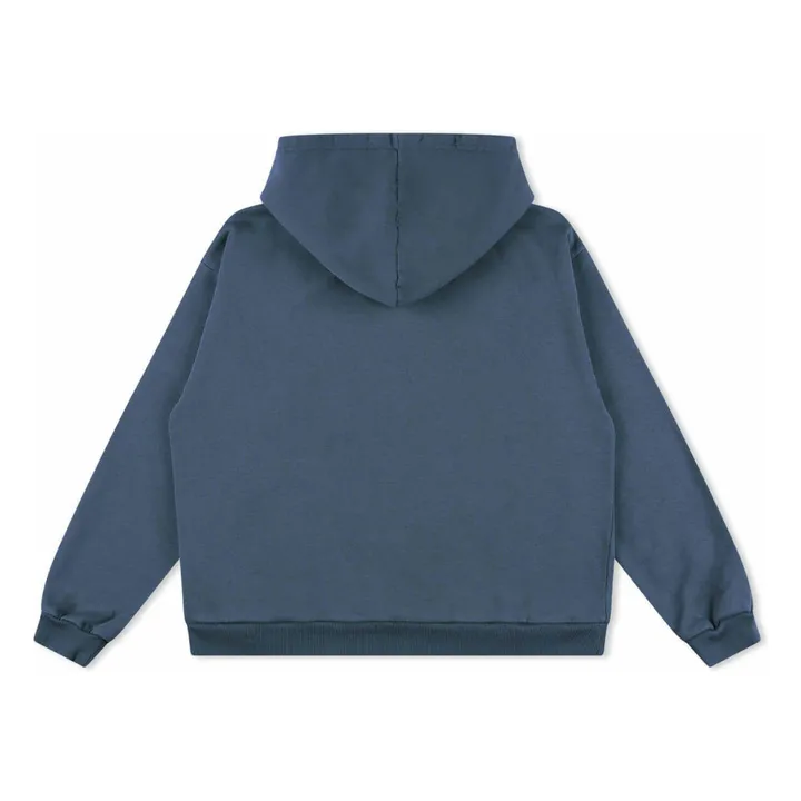 Sudadera de algodón ecológico | Azul- Imagen del producto n°4