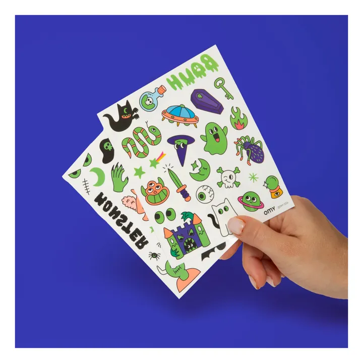 Tatouages temporaires phosphorenscents Boo!- Image produit n°4