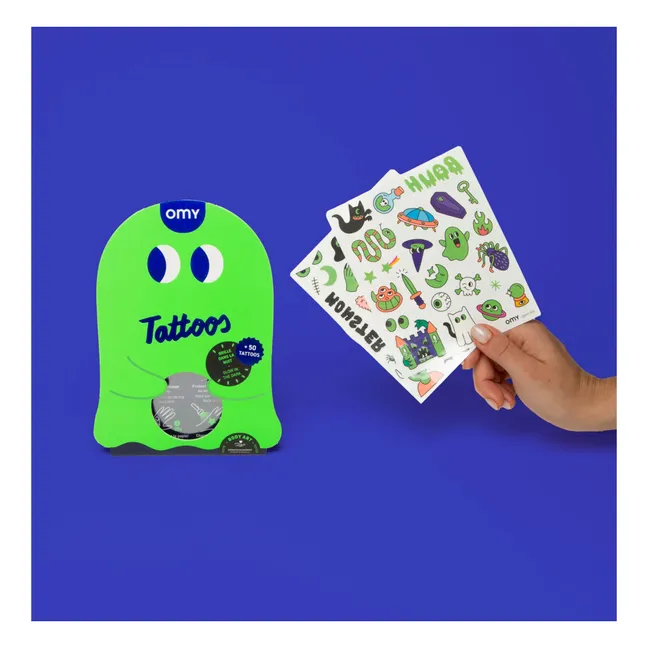 Boo! phosphorescent temporary tattoos