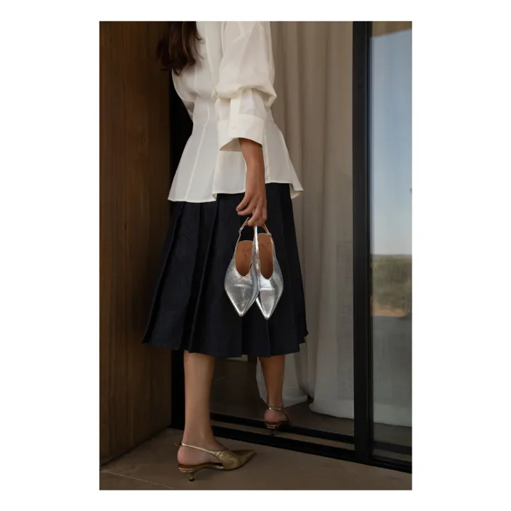 Slingback à Talons Métallisées | Doré- Image produit n°5