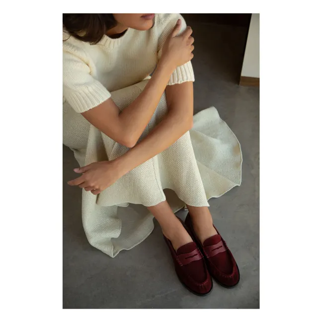 Mocassins Penny Suède | Bordeaux