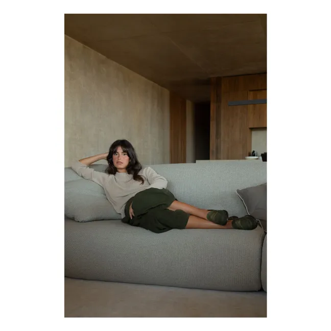 Mocassins Penny Suède | Vert kaki