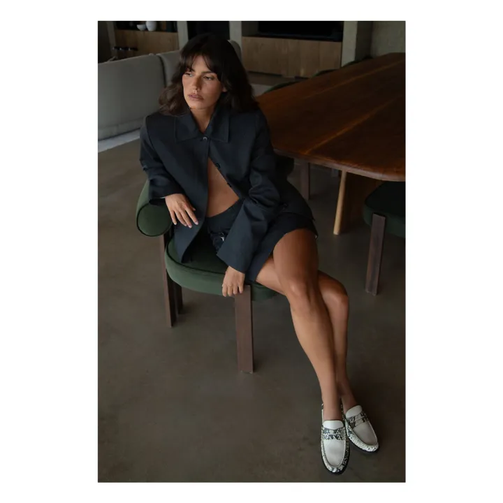 Mocassins Penny Python | Blanc cassé- Image produit n°2