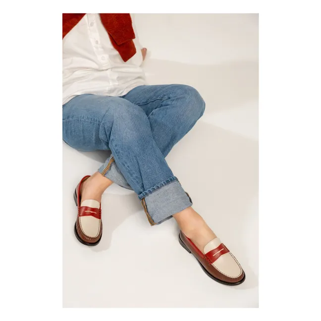 Mocasines Penny Tricolor | Marrón