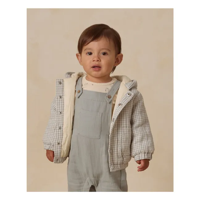 Salopette Gaze de Coton Bio | Bleu gris