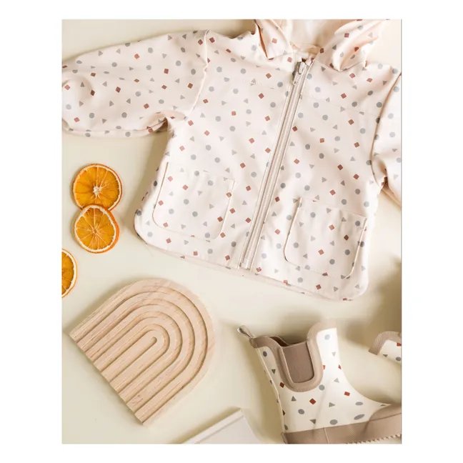 Recycled Fiber Geometric Wax | Ivory