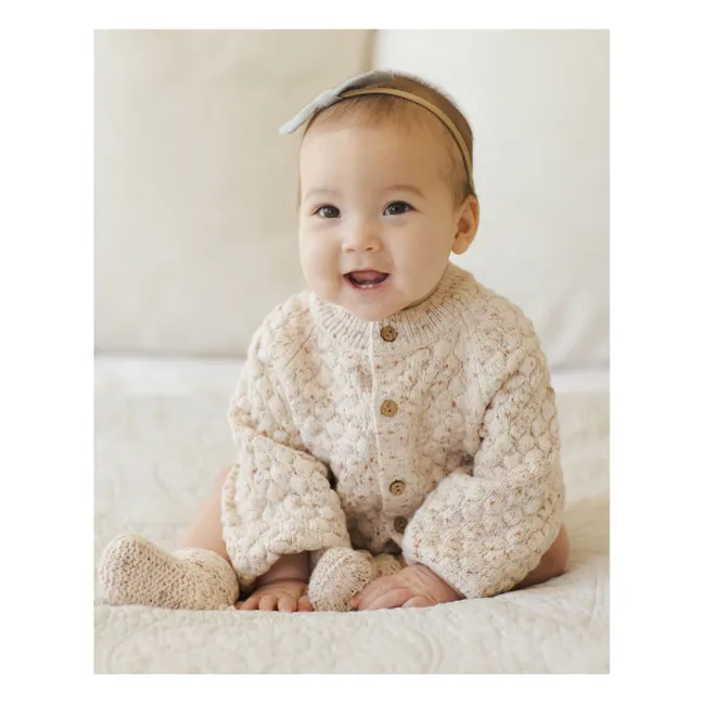 Organic Cotton Bubble Cardigan | Ecru