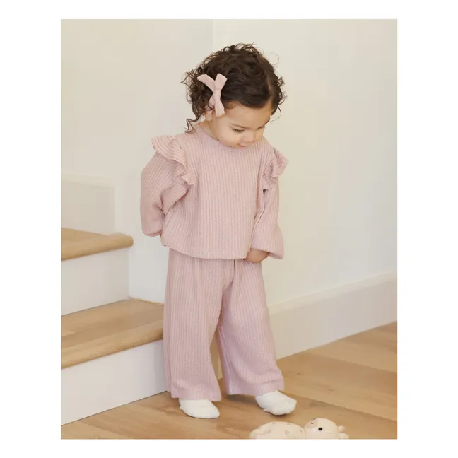 Ensemble Sweat et Pantalon Maille Bamboo | Rose