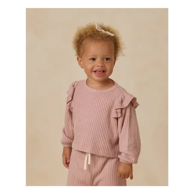 Ensemble Sweat et Pantalon Maille Bamboo | Rose