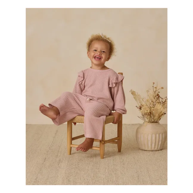 Ensemble Sweat et Pantalon Maille Bamboo | Rose