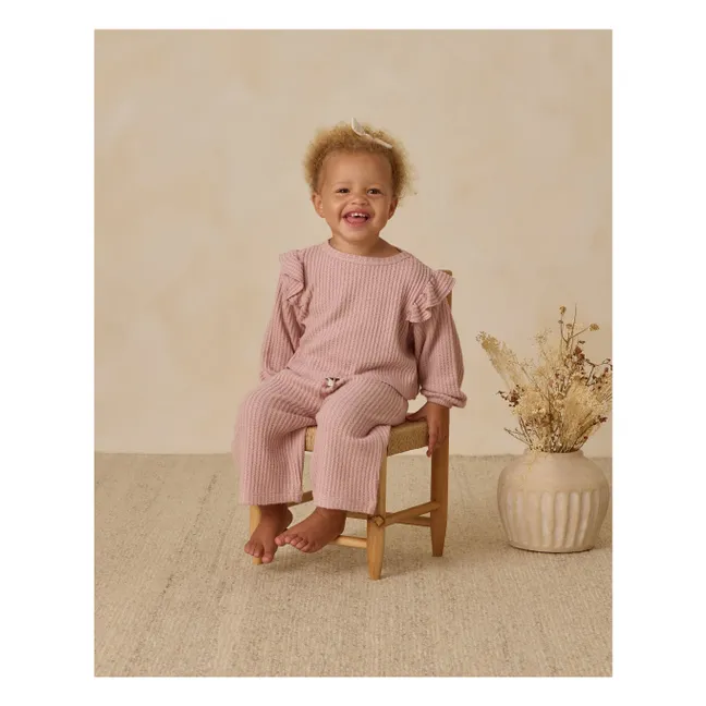 Ensemble Sweat et Pantalon Maille Bamboo | Rose