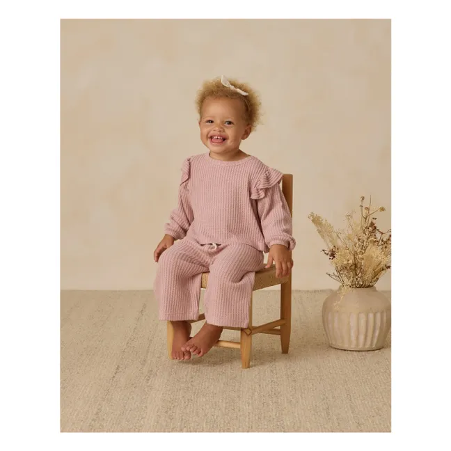 Ensemble Sweat et Pantalon Maille Bamboo | Rose