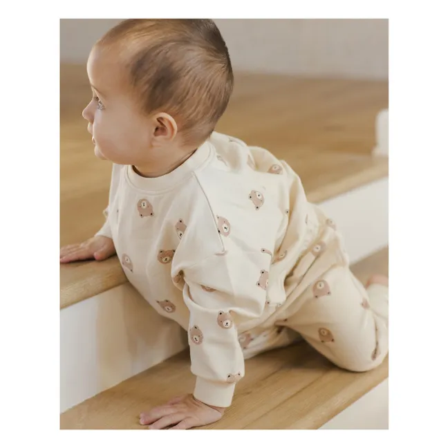 Jogger Ours Coton Bio | Ecru
