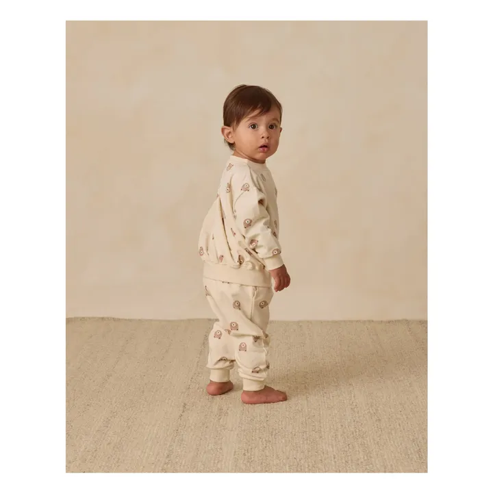 Sweat Ours Coton Bio | Ecru- Image produit n°3