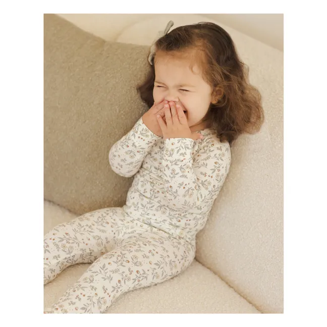 Bamboo floral pyjamas | Ivory