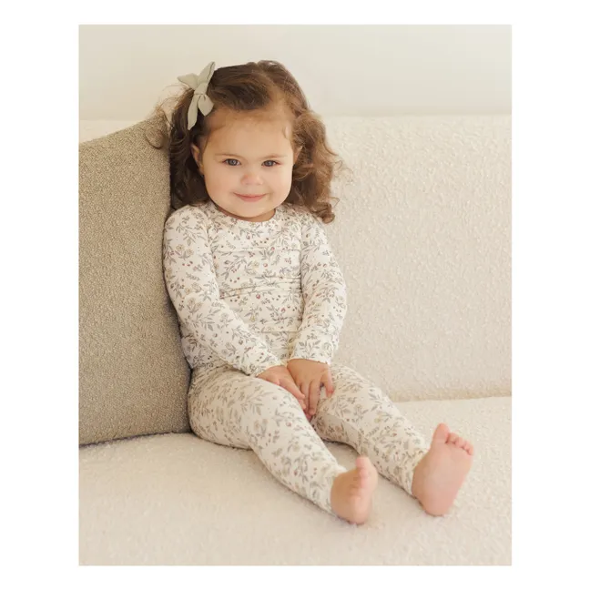 Pyjama Fleuri Bamboo | Ivoire
