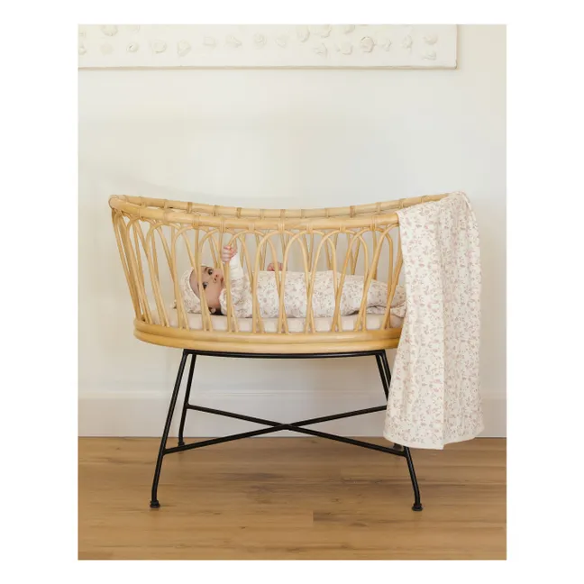 Organic cotton floral jumpsuit | Ivory