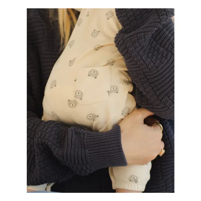 Combinaison Ours Coton Bio | Ecru