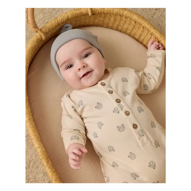 Combinaison Ours Coton Bio | Ecru