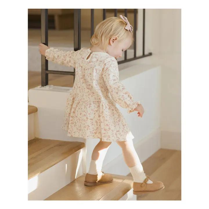 Organic Cotton Flower Dress | Ivory- Product image n°8