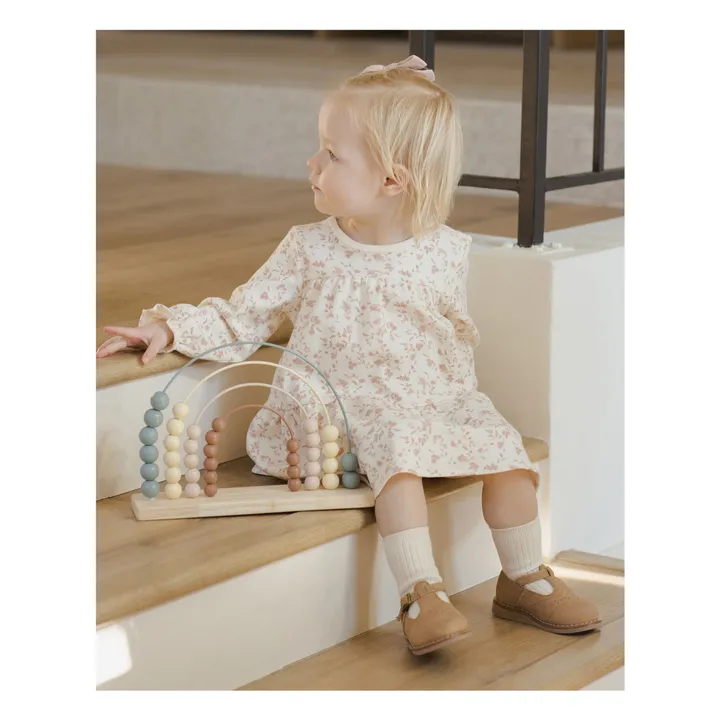 Organic Cotton Flower Dress | Ivory- Product image n°7