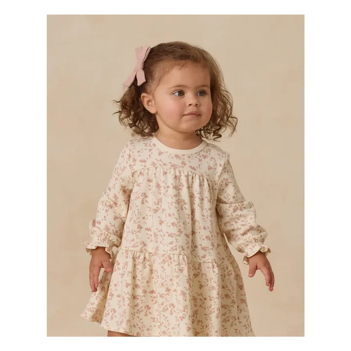 Organic Cotton Flower Dress | Ivory- Product image n°5